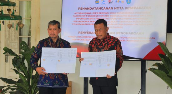 Bupati Sugiri Teken MoU dengan Kanwil DJPb Jatim Kuatkan Pengelolaan Keuangan