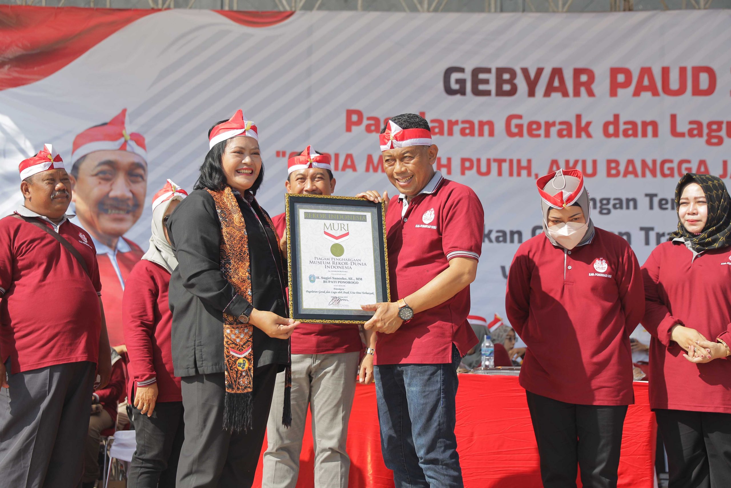 Gerak dan Lagu 17 Ribu Anak PAUD dan TK di Ponorogo Pecahkan Rekor MURI